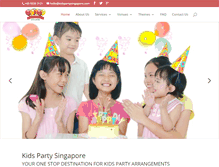 Tablet Screenshot of kidspartysingapore.com